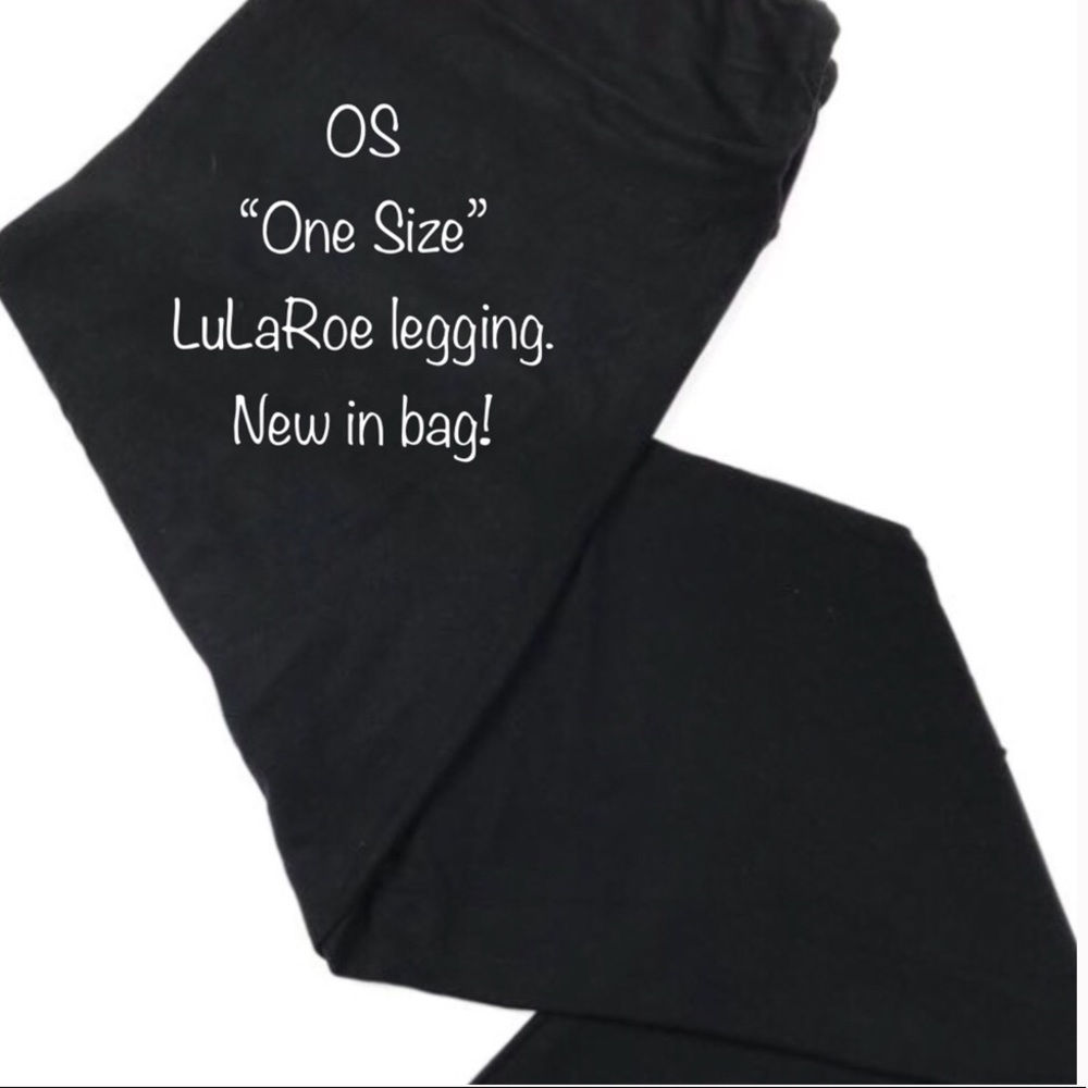New! OS “One size”solid Black leggings. LuLaRoe - Picture 2 of 3